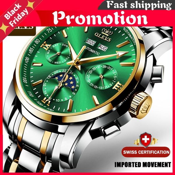 wristwatches men mechanical watch luxury automatic moonphase stainless steel waterproof business sport wristwatch relogio masculino, Slivery;brown
wristwatches men mechanical watch luxury automatic moonphase stainless steel waterproof business sport wristwatch relogio masculino, Slivery;brown