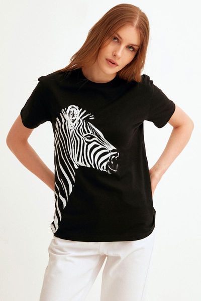 women's t-shirt women black zebra printed t-shirts sport stylish 2021 fashion, White
women's t-shirt women black zebra printed t-shirts sport stylish 2021 fashion, White