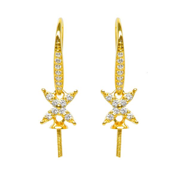 green baby clover pearl earrings accessories empty bracket 9 14 18 k gold jewelry diy fixed honey wax, Black
green baby clover pearl earrings accessories empty bracket 9 14 18 k gold jewelry diy fixed honey wax, Black