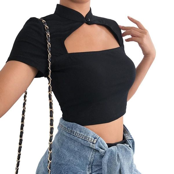 shirts women summer short sleeve cotton casual exposed navel t-shirts solid female crop high street wear women's t-shirt, White
shirts women summer short sleeve cotton casual exposed navel t-shirts solid female crop high street wear women's t-shirt, White