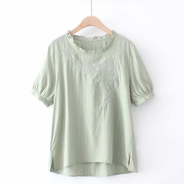 women's t-shirt plus size full cotton tshirts large embroidery vintage shirts, White
women's t-shirt plus size full cotton tshirts large embroidery vintage shirts, White