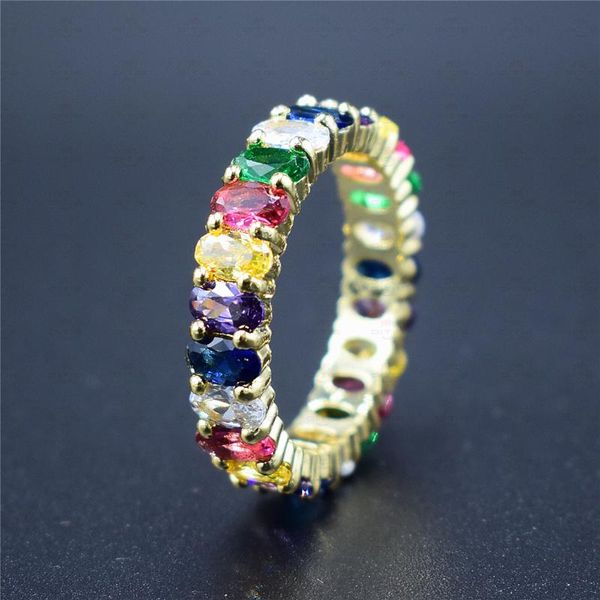 wedding rings dainty rainbow ring colorful multi color cz eternity round finger gold for women party jewelry birthday gift, Slivery;golden
wedding rings dainty rainbow ring colorful multi color cz eternity round finger gold for women party jewelry birthday gift, Slivery;golden