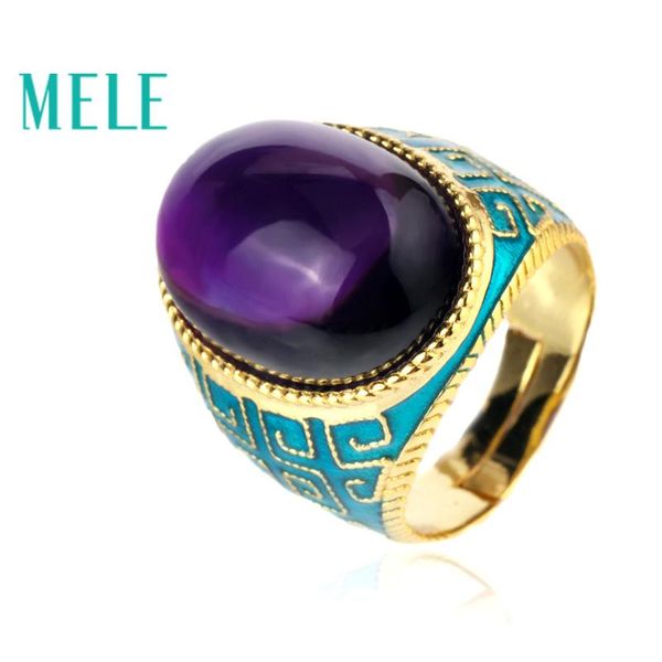 cluster rings natural amethyst ring south africa red agate lapis lazuli 925 silver retro men's and women's party jewelry gifts, Golden;silver
cluster rings natural amethyst ring south africa red agate lapis lazuli 925 silver retro men's and women's party jewelry gifts, Golden;silver