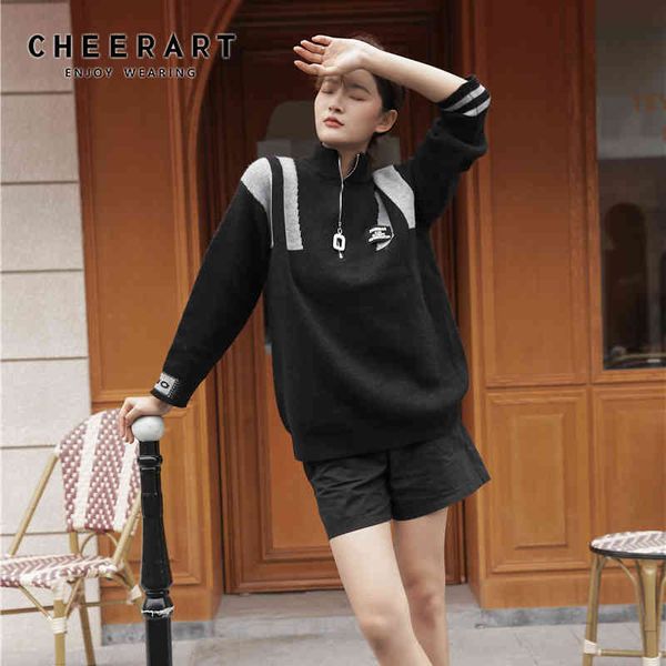 winter zipper turtleneck sweater women patchwork black long sleeve pullover knitted knitwear jumpers 210427, White;black
winter zipper turtleneck sweater women patchwork black long sleeve pullover knitted knitwear jumpers 210427, White;black