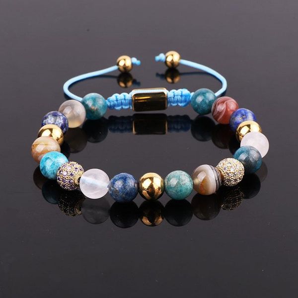 beaded, strands jaravvi 8mm natural stone apatite blue lapis braided friendship adjustable bracelet women, Black
beaded, strands jaravvi 8mm natural stone apatite blue lapis braided friendship adjustable bracelet women, Black