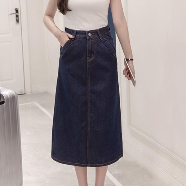 skirts women high waist denim female autumn vintage solid plus size sheath skirt korean casual pockets mid-calf, Black
skirts women high waist denim female autumn vintage solid plus size sheath skirt korean casual pockets mid-calf, Black