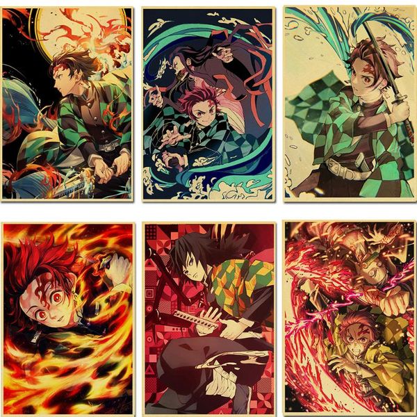 paintings vintage posters demon slayer kimetsu no yaiba anime poster wall art print canvas hd modular pictures for living room home decor
paintings vintage posters demon slayer kimetsu no yaiba anime poster wall art print canvas hd modular pictures for living room home decor