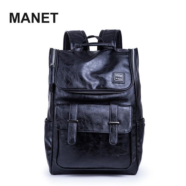 backpack manet casual men's backpacks fashion pu leather male handbag black student schoolbags computer lapmochilas
backpack manet casual men's backpacks fashion pu leather male handbag black student schoolbags computer lapmochilas