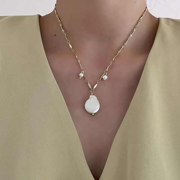 chains irregular baroque pearls necklace the long chain of individual character collarbone ms jewelry gift accessories, Silver
chains irregular baroque pearls necklace the long chain of individual character collarbone ms jewelry gift accessories, Silver