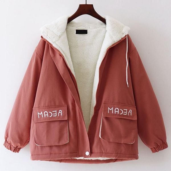 loose casual coats women parkas plush winter plus size jacket woman coat warm zipper hooded female clothing drop deals women's jackets, Black;brown
loose casual coats women parkas plush winter plus size jacket woman coat warm zipper hooded female clothing drop deals women's jackets, Black;brown