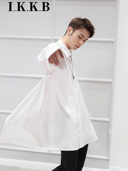 men's casual shirts super large and long loose bat sleeves, versatile wide version shirt coat, fashionable big bf style, korean, White;black
men's casual shirts super large and long loose bat sleeves, versatile wide version shirt coat, fashionable big bf style, korean, White;black