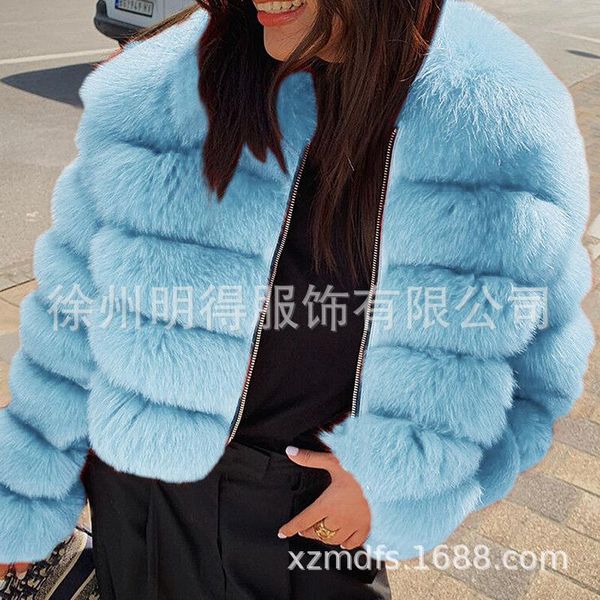 women's fur & faux donsignet women fake coat whole mink imitation fashion solid color long sleeve short, Black
women's fur & faux donsignet women fake coat whole mink imitation fashion solid color long sleeve short, Black