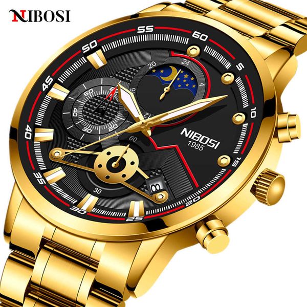 nibosi sport men watches fashion gold brand luxury wristwatches auto date chronograph quartz watch relogio masculino 210728, Slivery;brown
nibosi sport men watches fashion gold brand luxury wristwatches auto date chronograph quartz watch relogio masculino 210728, Slivery;brown