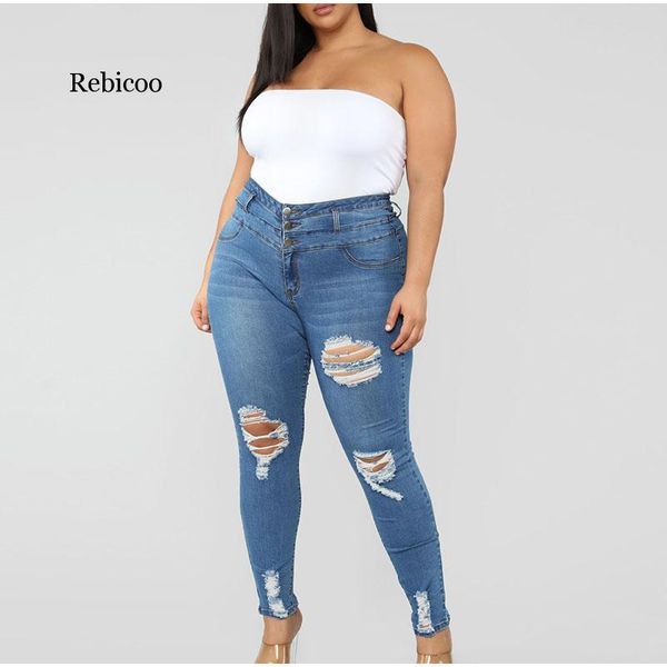 women's jeans plus size button up light blue hole ripped skinny long 4xl spring autumn high waist women stretch denim pants
women's jeans plus size button up light blue hole ripped skinny long 4xl spring autumn high waist women stretch denim pants