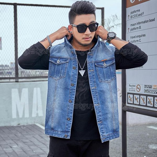 men's vests large size 8xl 7xl 6xl cotton jeans sleeveless jacket vest 2021 denim male cowboy outdoors waistcoat light blue, Black;white
men's vests large size 8xl 7xl 6xl cotton jeans sleeveless jacket vest 2021 denim male cowboy outdoors waistcoat light blue, Black;white