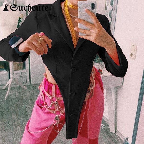 women's suits & blazers suchcute streetwear fashion women blazer patchwork punk style long sleeve slim buttons irregular lady coat casu, White;black
women's suits & blazers suchcute streetwear fashion women blazer patchwork punk style long sleeve slim buttons irregular lady coat casu, White;black