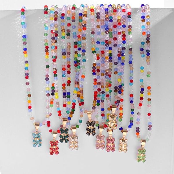 pendant necklaces handmade shiny crystal bear rainbow beaded for women cute cartoon necklace bohemian beach party jewelry, Silver
pendant necklaces handmade shiny crystal bear rainbow beaded for women cute cartoon necklace bohemian beach party jewelry, Silver
