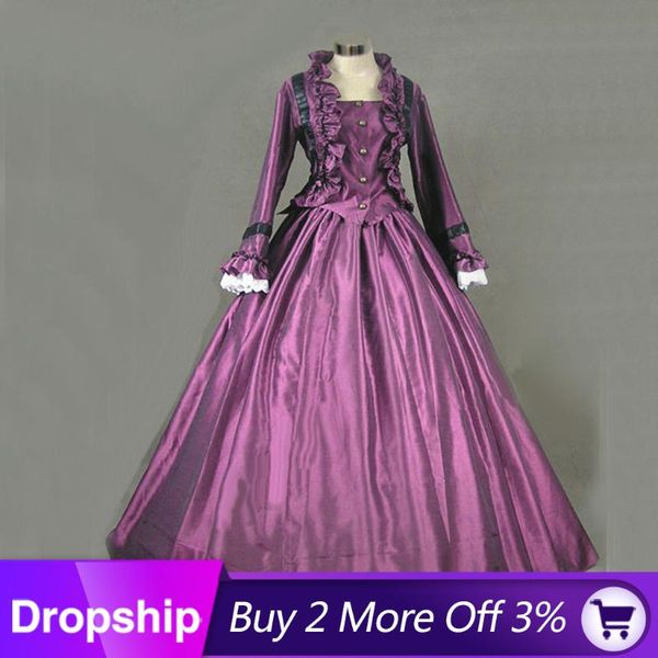 casual dresses womens gothic dress plus size ruffle button long for women elegant black victorian roupa feminina, Black;gray
casual dresses womens gothic dress plus size ruffle button long for women elegant black victorian roupa feminina, Black;gray