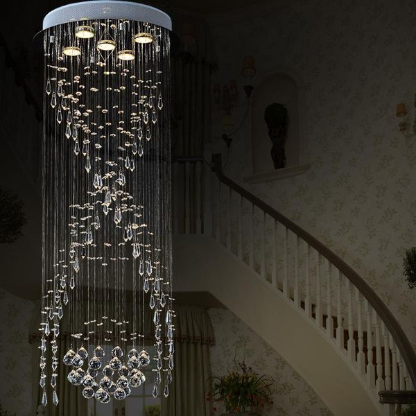 pendant lamps luxury spiral stairs crystal chandelier circular led villa living room long ceiling lamp modern concise hanging light
pendant lamps luxury spiral stairs crystal chandelier circular led villa living room long ceiling lamp modern concise hanging light