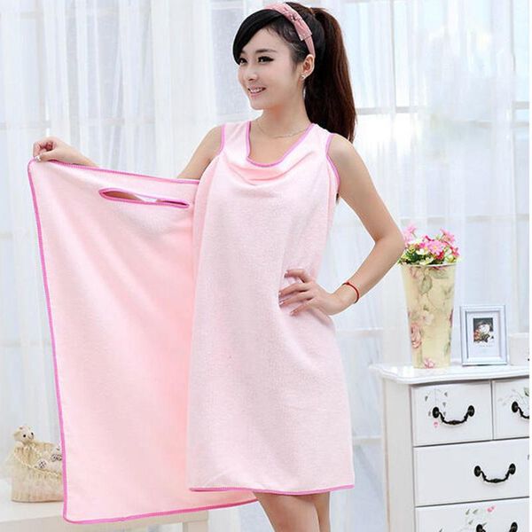 wearable beach towel bath wrap gown serviette de bain toalha bathroom women microfiber towels for adults