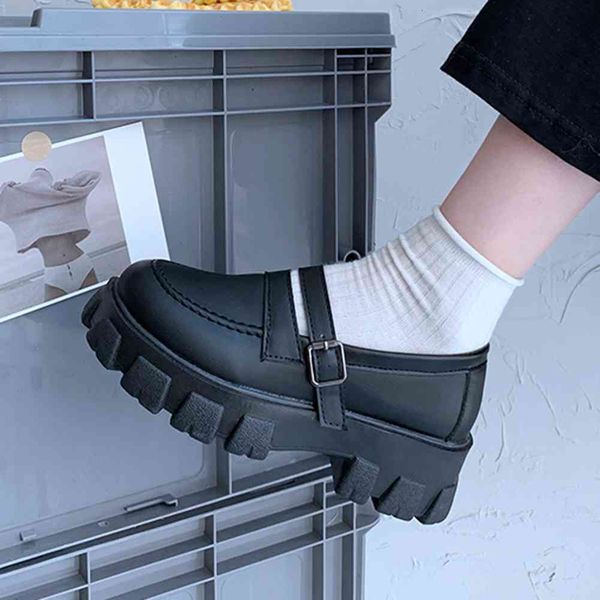 sandals female fashion round toe platform slip on casual flats women student chunky cool buckle janpanese shoes woman, Black
sandals female fashion round toe platform slip on casual flats women student chunky cool buckle janpanese shoes woman, Black