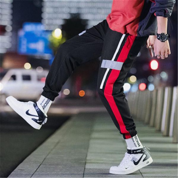 fashion men casual cargo pant trousers high street elastic waist harem hip hop streetwear men's splice joggers pants, Black
fashion men casual cargo pant trousers high street elastic waist harem hip hop streetwear men's splice joggers pants, Black