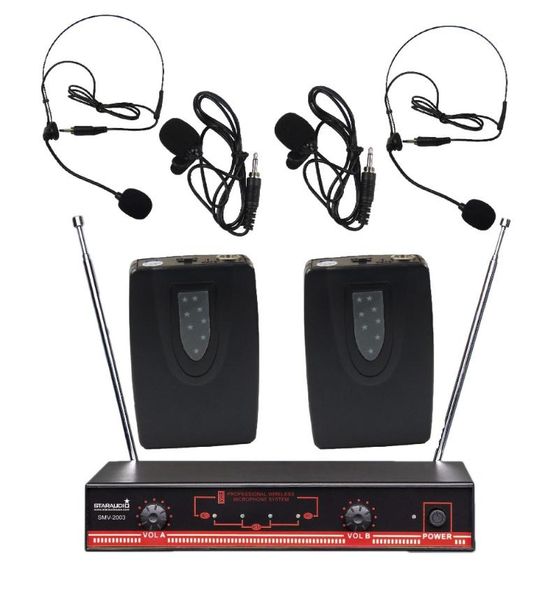 pro pa dj 2ch vhf wireless stage church club karaoke party dynamic lavaliere headset microphone system smv-2003b microphones
pro pa dj 2ch vhf wireless stage church club karaoke party dynamic lavaliere headset microphone system smv-2003b microphones