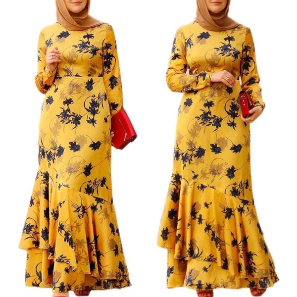 ethnic clothing muslim women floral print long dress ruffle abaya islamic arabic kaftan maxi robe middle east turkish ramadan fashion, Red
ethnic clothing muslim women floral print long dress ruffle abaya islamic arabic kaftan maxi robe middle east turkish ramadan fashion, Red