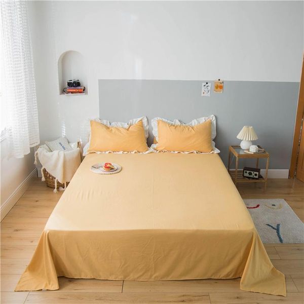 sheets & sets modern solid color bed sheet simple flat washed cotton soft comfort king queen size home textile bedspread
sheets & sets modern solid color bed sheet simple flat washed cotton soft comfort king queen size home textile bedspread