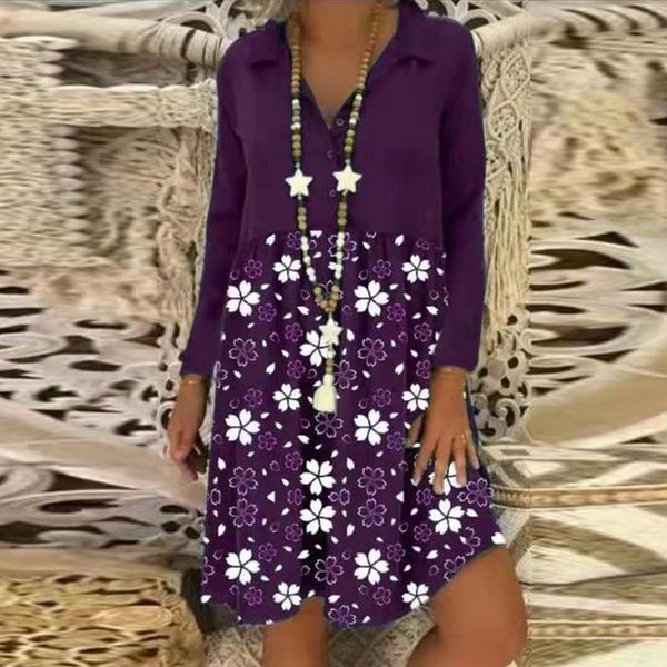 casual dresses autumn women long sleeve party dress vintage floral printed elegant turn-down collar buttons spring lady loose beach, Black;gray
casual dresses autumn women long sleeve party dress vintage floral printed elegant turn-down collar buttons spring lady loose beach, Black;gray
