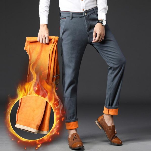 men's pants 2021 business casual fleece warm suit straight formal male winter trousers plus thicken velvet, Black
men's pants 2021 business casual fleece warm suit straight formal male winter trousers plus thicken velvet, Black