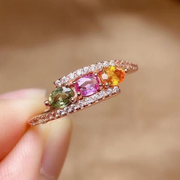 cluster rings colife jewelry natural multi-color sapphire ring for party 3mm*4mm silver 925, Golden;silver
cluster rings colife jewelry natural multi-color sapphire ring for party 3mm*4mm silver 925, Golden;silver