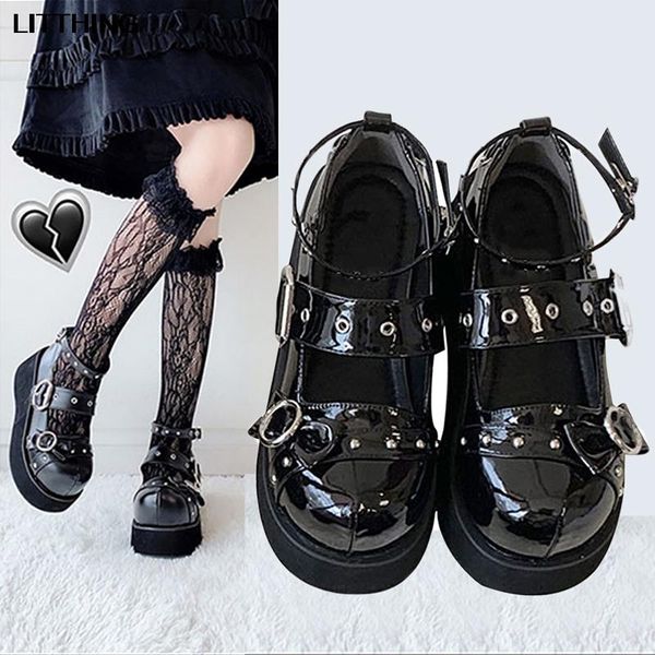 dress shoes litthing female lolita bowknot mary janes platform wedges high heels women's pumps gothic punk student girls cosplay, Black
dress shoes litthing female lolita bowknot mary janes platform wedges high heels women's pumps gothic punk student girls cosplay, Black