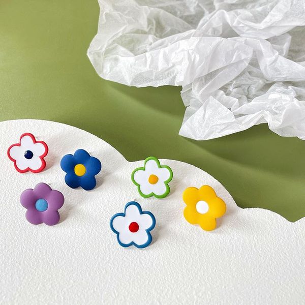 stud vsnow korean multicolor enamel flower earrings for women femme asymmetric oil floral small summer holiday jewelry, Golden;silver
stud vsnow korean multicolor enamel flower earrings for women femme asymmetric oil floral small summer holiday jewelry, Golden;silver