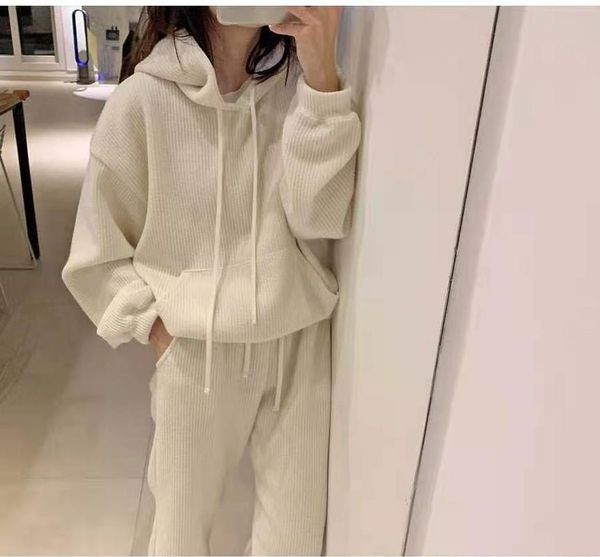 women's two piece pants autumn casual 2 sets long sleeve pullovers hooded hoodies coat loose high waist drawstring sweatpant harem wide, White
women's two piece pants autumn casual 2 sets long sleeve pullovers hooded hoodies coat loose high waist drawstring sweatpant harem wide, White