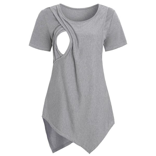 maternity & tees women short sleeve irregular hem nursing t-shirt for breastfeeding summer wrap baby, White
maternity & tees women short sleeve irregular hem nursing t-shirt for breastfeeding summer wrap baby, White
