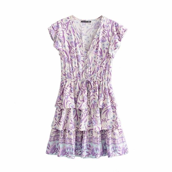 vintage v-neck short-sleeved floral women dress fashion lotus leaf sleeves waist tie holiday style chic female mini dresses 210507, Black;gray
vintage v-neck short-sleeved floral women dress fashion lotus leaf sleeves waist tie holiday style chic female mini dresses 210507, Black;gray