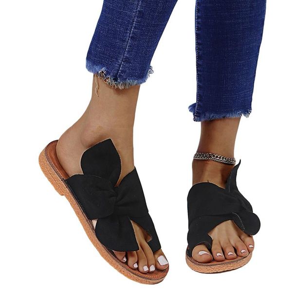 slippers women spring summer solid color bow flat non-slip durable beach casual versatile home sandals, Black
slippers women spring summer solid color bow flat non-slip durable beach casual versatile home sandals, Black