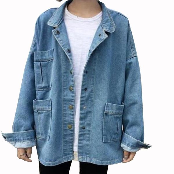 women's jackets denim jacket women coats long sleeves light blue vintage jean washed female 4 pocket single-breasted qh1142, Black;brown
women's jackets denim jacket women coats long sleeves light blue vintage jean washed female 4 pocket single-breasted qh1142, Black;brown