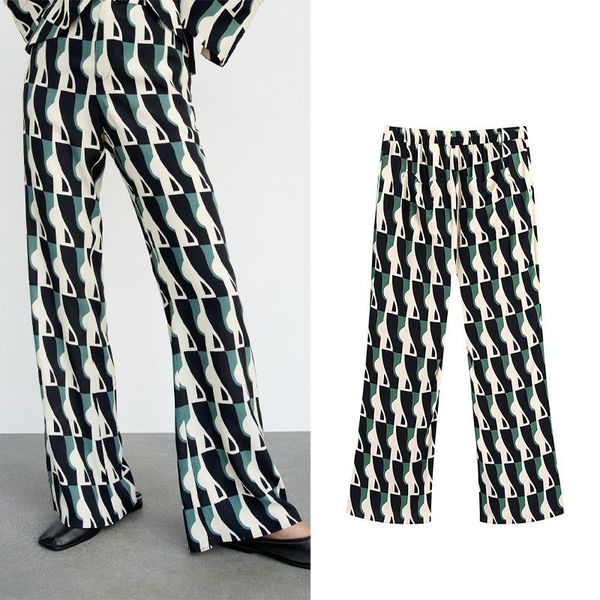 women's pants & capris za black flare women geometric high waist trousers female fashion straight zip button summer streetwear flared, Black;white
women's pants & capris za black flare women geometric high waist trousers female fashion straight zip button summer streetwear flared, Black;white