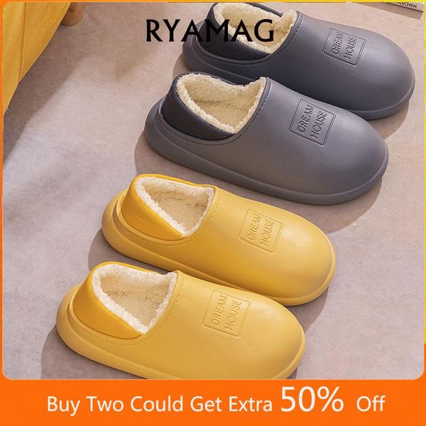 slippers ryamag water proof warm plush winter indoor women men household non-slip soft-soled wrap heel home shoes outside both, Black
slippers ryamag water proof warm plush winter indoor women men household non-slip soft-soled wrap heel home shoes outside both, Black