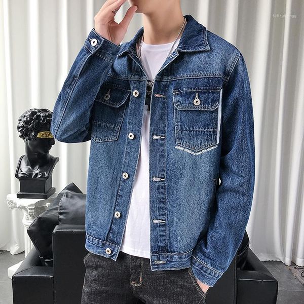 men's jackets slim fit blue denim jacket 2021 fashion male brand lapel single breasted quality casual plus size streetwear m-5xl, Black;brown
men's jackets slim fit blue denim jacket 2021 fashion male brand lapel single breasted quality casual plus size streetwear m-5xl, Black;brown