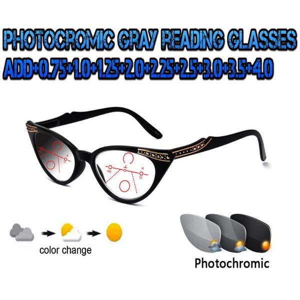 sunglasses pochromic gray progressive multifocal reading glasses ultralight cat's eyes fashion for ladies women+0.75 to +4.0, White;black
sunglasses pochromic gray progressive multifocal reading glasses ultralight cat's eyes fashion for ladies women+0.75 to +4.0, White;black