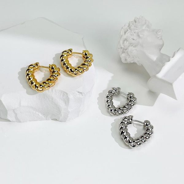 hoop & huggie peri'sbox minimalist gold silver color heart twisted earring trendy daily brass earrings jewelry for women, Golden;silver
hoop & huggie peri'sbox minimalist gold silver color heart twisted earring trendy daily brass earrings jewelry for women, Golden;silver