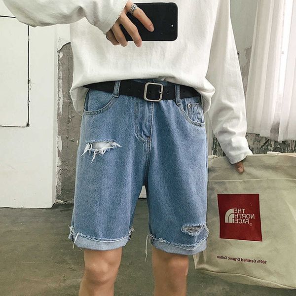 people's perth 21 summer holed jeans fashion brand loose straight capris men's personalized short with rough edge large, Blue
people's perth 21 summer holed jeans fashion brand loose straight capris men's personalized short with rough edge large, Blue