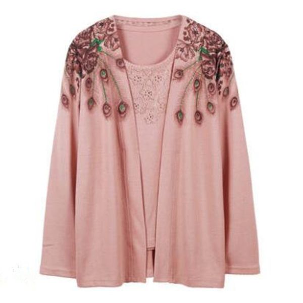 women's sweaters female cardigan 2021 spring middle-aged mother long sleeve floral print knitwear women's cardigan 2 pieces loose, White;black
women's sweaters female cardigan 2021 spring middle-aged mother long sleeve floral print knitwear women's cardigan 2 pieces loose, White;black