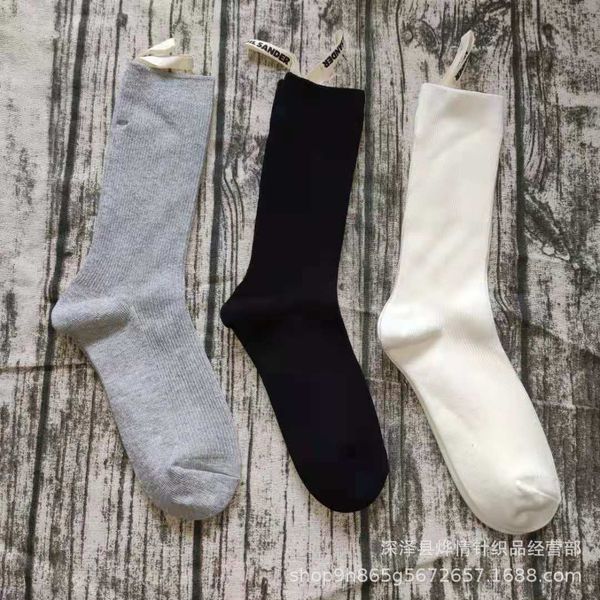 fashion designers new jil jill sander black white gray solid color cloth label long tube men's and women's love socks clothes
fashion designers new jil jill sander black white gray solid color cloth label long tube men's and women's love socks clothes