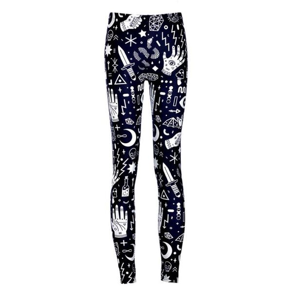 women's leggings women hand sun moon star printing punk geometric symbol skull high stretch ankle skinny ladies female, Black
women's leggings women hand sun moon star printing punk geometric symbol skull high stretch ankle skinny ladies female, Black