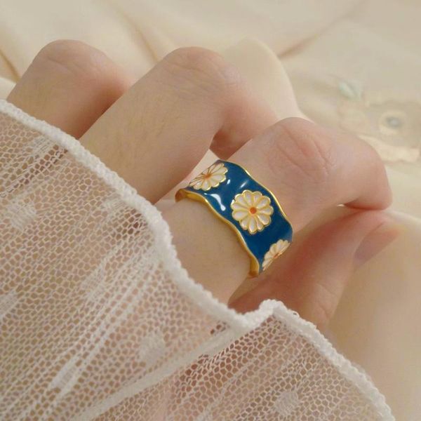 wedding rings punk trendy vintage plum blossom ring small enamel flower couple fashion korean style wreath for women, Slivery;golden
wedding rings punk trendy vintage plum blossom ring small enamel flower couple fashion korean style wreath for women, Slivery;golden