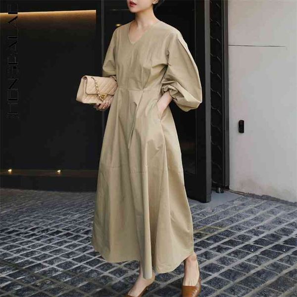 simple khaki dress women's summer v-neck waist lantern sleeve mid-calf big swing dresses female tide 5e372 210427, Black;gray
simple khaki dress women's summer v-neck waist lantern sleeve mid-calf big swing dresses female tide 5e372 210427, Black;gray